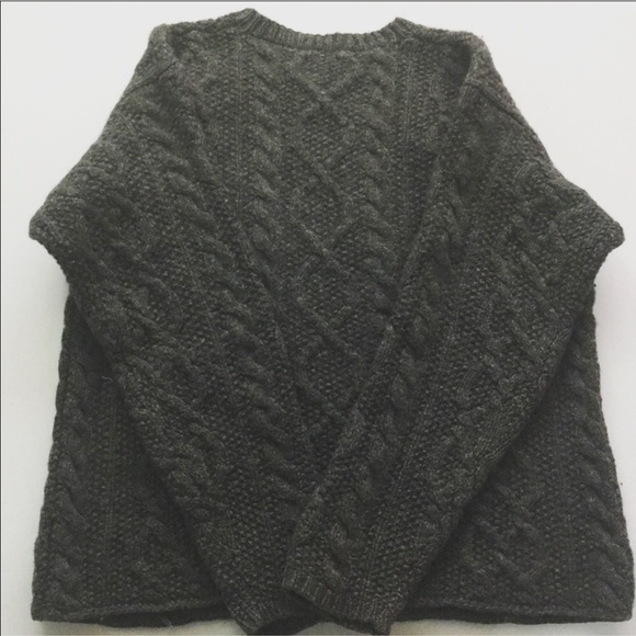 Crew 100% Wool Sweater Gray - Picture 5 of 6